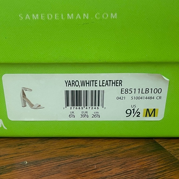 Sam Edelman Yaro White Block Heel Sandal- Size 9.5 - Picture 6 of 6
